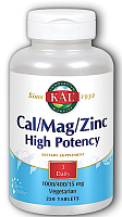 Cal/Mag/Zinc (Кальций/магний/цинк) 250 таблеток (KAL)