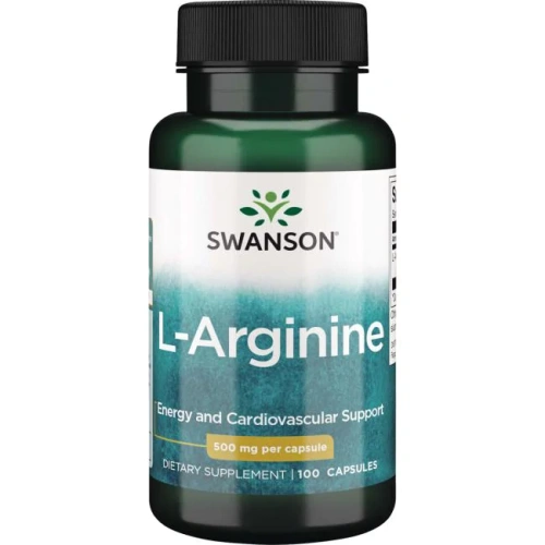 L-Arginine (L-Аригинин) 500 мг 100 капсул (Swanson)