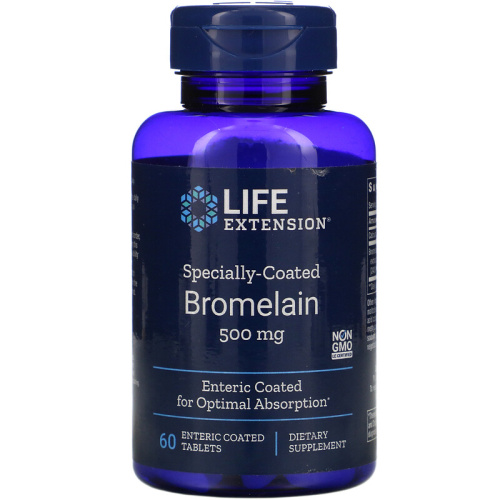 Specially-Coated Bromelain (Бромелаин в специальной оболочке) 500 мг 60 таблеток (Life Extension)