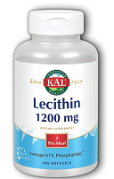 Lecithin (Лецитин) 1200 мг 100 гелевых капсул (KAL)