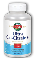 Ultra Cal-Citrate+ (Кальций Магний D3 K2) 120 таблеток (KAL)