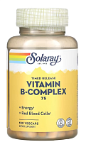 B-Complex 75 (Комплекс с витаминами группы B медленного высвобождения) 100 капсул (Solaray)