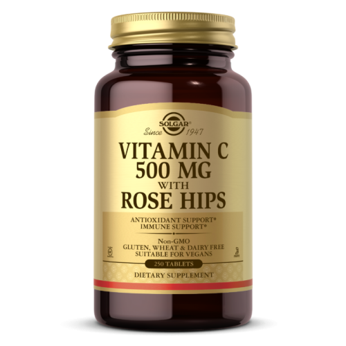 Vitamin C 500 mg With Rose Hips (Витамин C с шиповником) 250 табл (Solgar)