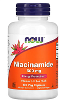 Niacinamide (Ниацинамид) 500 мг 100 вег капсул (NOW)