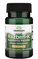 Razberi-K Raspberry Ketones (Разбери-К — кетоны малины) 100 мг 60 капсул (Swanson)
