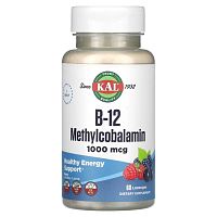 B-12 Methylcobalamin (Метилкобаламин) Berry 1000 мкг 60 леденцов (KAL)