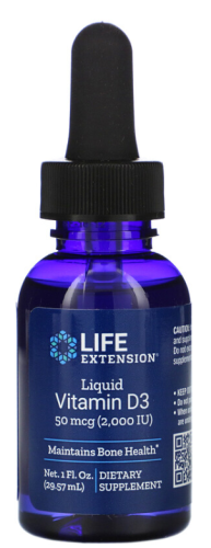 Liquid Vitamin D3 (Жидкий витамин D3) 2000 МЕ 29,57 мл (Life Extension)