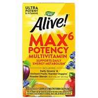 Alive! Max6 Potency, мультивитамины, 90 капсул (Nature's Way)