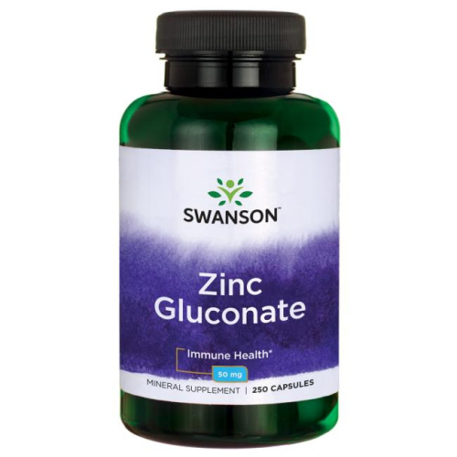 Zinc Gluconate (Цинк Глюконат) 50 мг 250 капсул (Swanson)