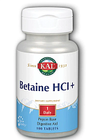 Betaine HCl 250 мг 100 таблеток (KAL)