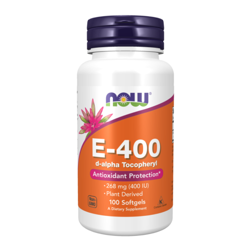 Vitamin E-400 DA (Витамин Е D-альфа токоферолы) 268 мг (400 МЕ) 100 гелевых капсул (NOW)
