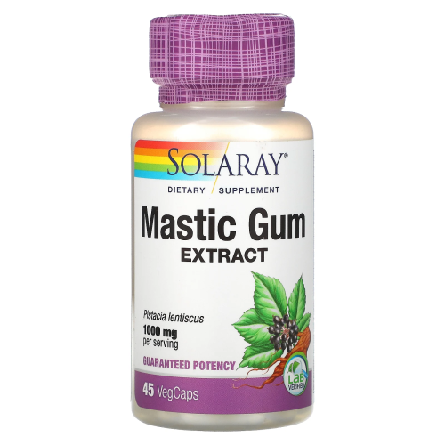 Mastic Gum Extract (Экстракт Мастиковой смолы) 1000 мг 45 вег. капсул (Solaray) фото 2