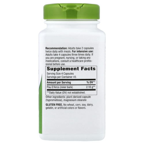 PAU D'ARCO (Флоэма муравьиного дерева) 1090 мг 180 капсул (Nature's Way) фото 2
