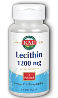 Lecithin (Лецитин) 1200 мг 50 гелевых капсул (KAL)