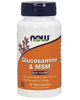 Glucosamine & MSM (Глюкозамин и МСМ) 750/250 мг 60 капс (NOW)