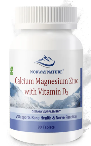 Calcium Magnesium Zinc + D3 90 таблеток (Norway Nature)