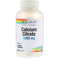 Calcium Citrate (Цитрат кальция) 1000 мг 240 капсул (Solaray)