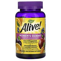 Alive! WOMEN'S GUMMY (мультивитаминный комплекс для женщин) ягодный вкус 60 жевательных таблеток (Nature's Way)