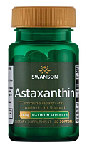 Astaxanthin (Астаксантин) 12 мг 30 капсул (Swanson)
