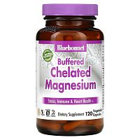Buffered Chelated Magnesium (Буферизованный хелатный магний) 120 капсул (Bluebonnet Nutrition)