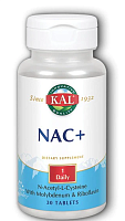 NAC+ (N-ацетил-L-цистеин) 600 мг 30 таблеток (KAL)