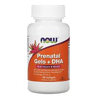 Prenatal Gels+DHA (Витамины для беременных+ДГК) 90 капсул (Now Foods)