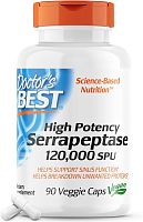 High Potency Serrapeptase (серрапептаза высокой эффективности) 120 000 SPU 90 капсул (Doctor's Best)