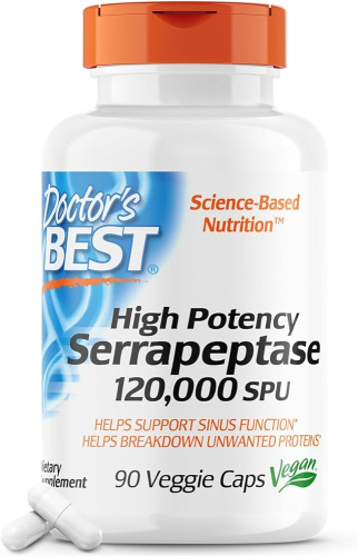 High Potency Serrapeptase (серрапептаза высокой эффективности) 120 000 SPU 90 капсул (Doctor's Best)