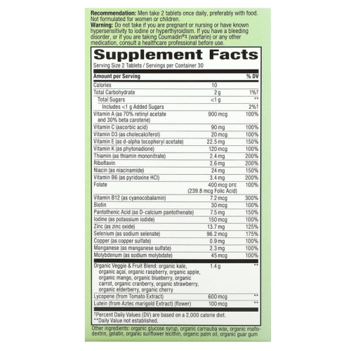 Alive! Garden Goodness Men's Multivitamin (Мультивитамины для мужчин) 60 таблеток (Nature's Way) срок до 09/25 фото 2