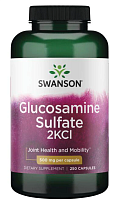 Glucosamine Sulfate 2Kcl (сульфат глюкозамина 2KCl) 500 мг 250 капсул (Swanson)