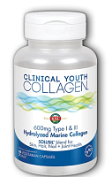 Clinical Youth Collagen Type I & III (Гидролизованный морской коллаген из коллагена холодноводных рыб типа l и ll) 60 вег капсул (KAL)