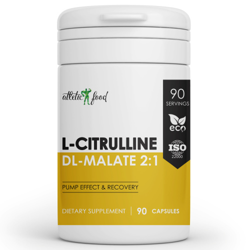 L-Citrulline DL-Malate 500 мг 90 капсул (Atletic Food)