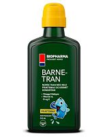 Barne Tran Omega-3 250 мл Рыбий жир для детей в виде сиропа со вкусом фруктов (Biopharma)