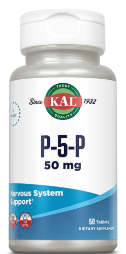 P-5-P The Most Active Form of B-6 (P-5-P Самая активная форма B-6) 50 мг 50 таблеток (KAL)