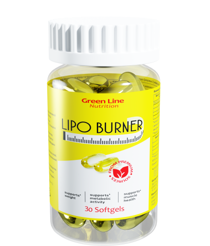 Жиросжигатель для похудения в капсулах Lipo Burner 30 Softgels (Green Line Nutrition)