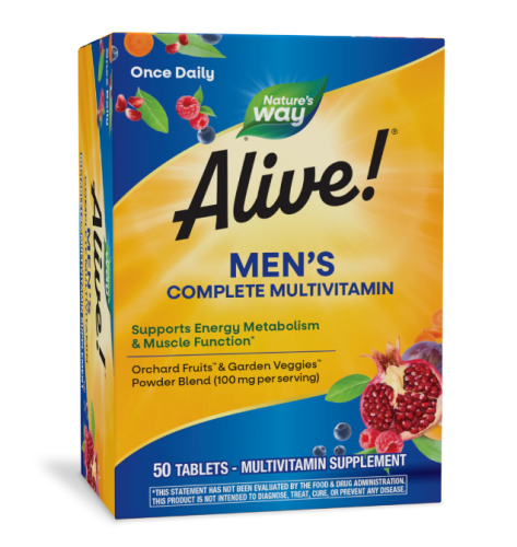 Alive! Men's Complete Multivitamin (комплекс мультивитаминов для мужчин) 50 таблеток (Nature's Way)