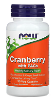Cranberry with PACs (Клюква с проантоцианидинами) 90 вег капсул (NOW)