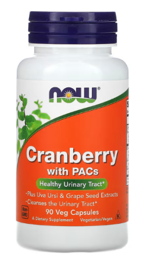Cranberry with PACs (Клюква с проантоцианидинами) 90 вег капсул (NOW)