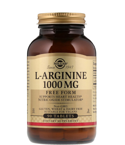 L-arginine 1000 мг 90 таблеток (Solgar)