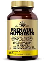 Prenatal Nutrients (мультивитамины и мультиминералы для беременных и кормящих женщин) 120 таблеток (Solgar)