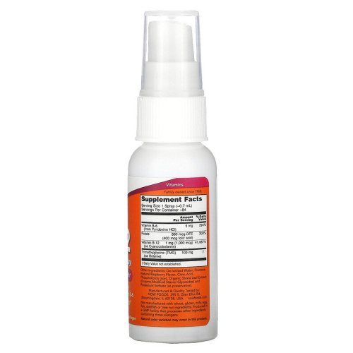 B-12 Liposomal Spray (Липосомальный спрей с витамином B12) 1000 мкг 59 мл (NOW) фото 2