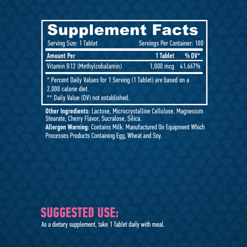 Methyl B-12 1000 мг 100 таблеток (Haya Labs) фото 2