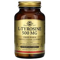 L-Tyrosine (L-Тирозин) 500 мг 100 вег. капсул (Solgar)