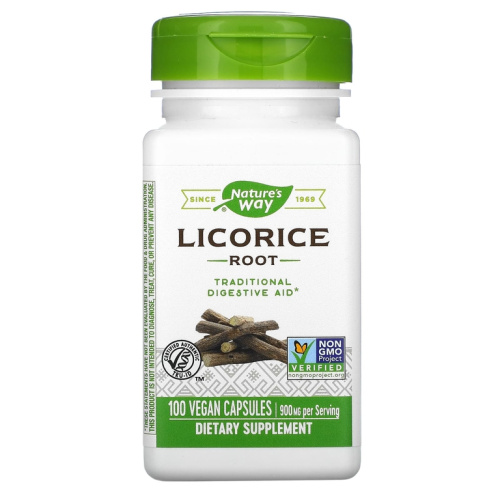 Licorice Root (Корень Солодки) 450 мг 100 веганских капсул (Nature's Way)