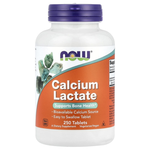 Calcium Lactate (Кальций Лактат) 255 мг 250 таблеток (NOW)