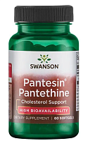 Pantesin Pantethine (Пантезин Пантетин) 300 мг 60 гелевых капсул (Swanson)
