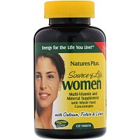 Source of Life WOMEN (мультивитаминная и минеральная добавка для женщин) 120 таблеток (Natures Plus)