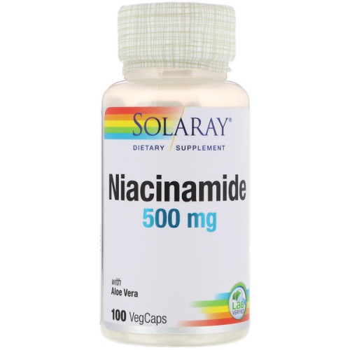 Niacinamide (Никотинамид) 500 мг 100 капсул (Solaray)