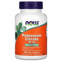 Potassium Citrate (цитрат калия) 99 мг 180 вег капсул (NOW)