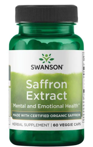 Saffron Extract (Экстракт шафрана - Сертифицированный органический шафран) 30 мг 60 вег капсул (Swanson)